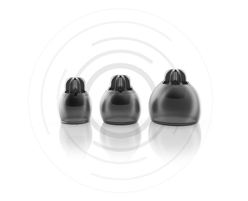 ثلاث قباب من نوع EasyGuard مصطفة بجانب بعضها البعض.