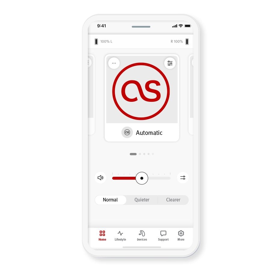 Startskjermbildet i stream remote-appen